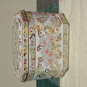 Vintage Meister Pastel Floral Tin Container